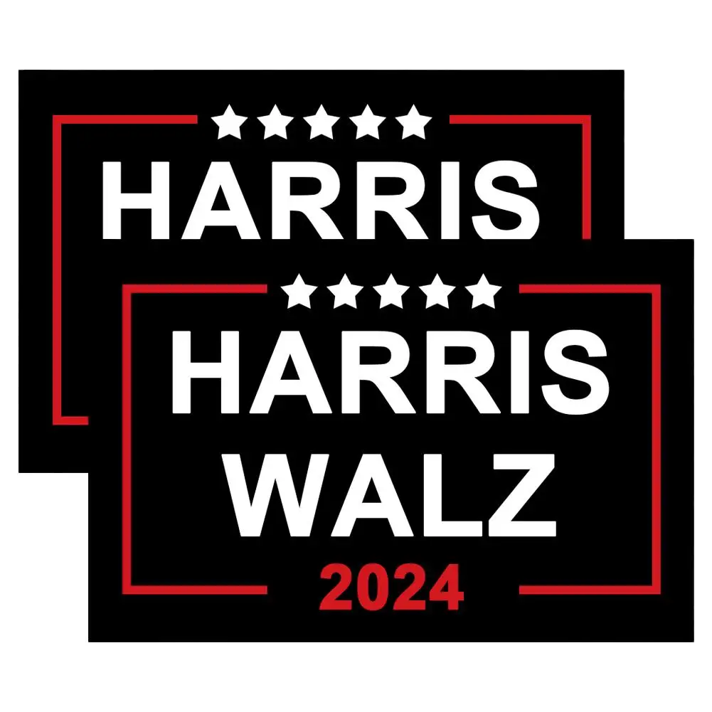 Наклейки Harris Walz 2024 2 шт. поддержка Kamala Tim бампер президентские наклейки виниловая