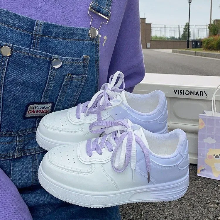 Gradient Shoes Women's Summer Breathable Shoes Niche Original Thick-soled White Shoes Female Students All-match Sneakers