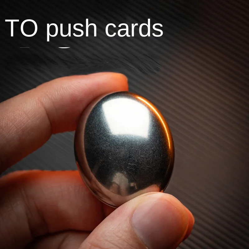 Enlarge To Push Card Rotating Pop Coin Magic Play Fingertip Gyro Metal Useful Tool for Pressure Reduction Rhythm Toy EDC