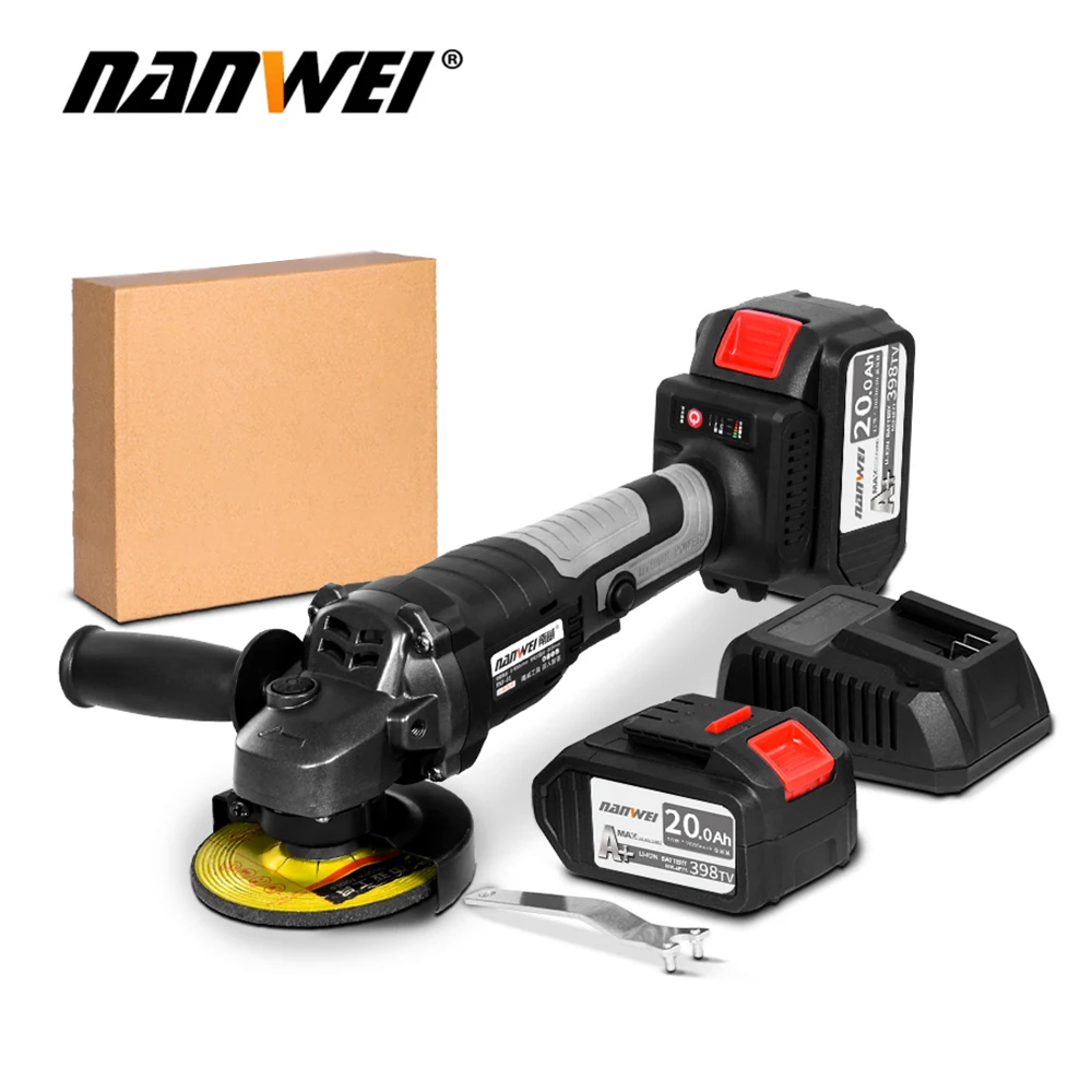 Угловая шлифовальная машина NANWEI 100/125 мм, ручная перезаряжаемая шлифовальная машина Угловая шлифовальная машина NANWEI 100/125 мм, ручная перезаряжаемая шлифовальная машина