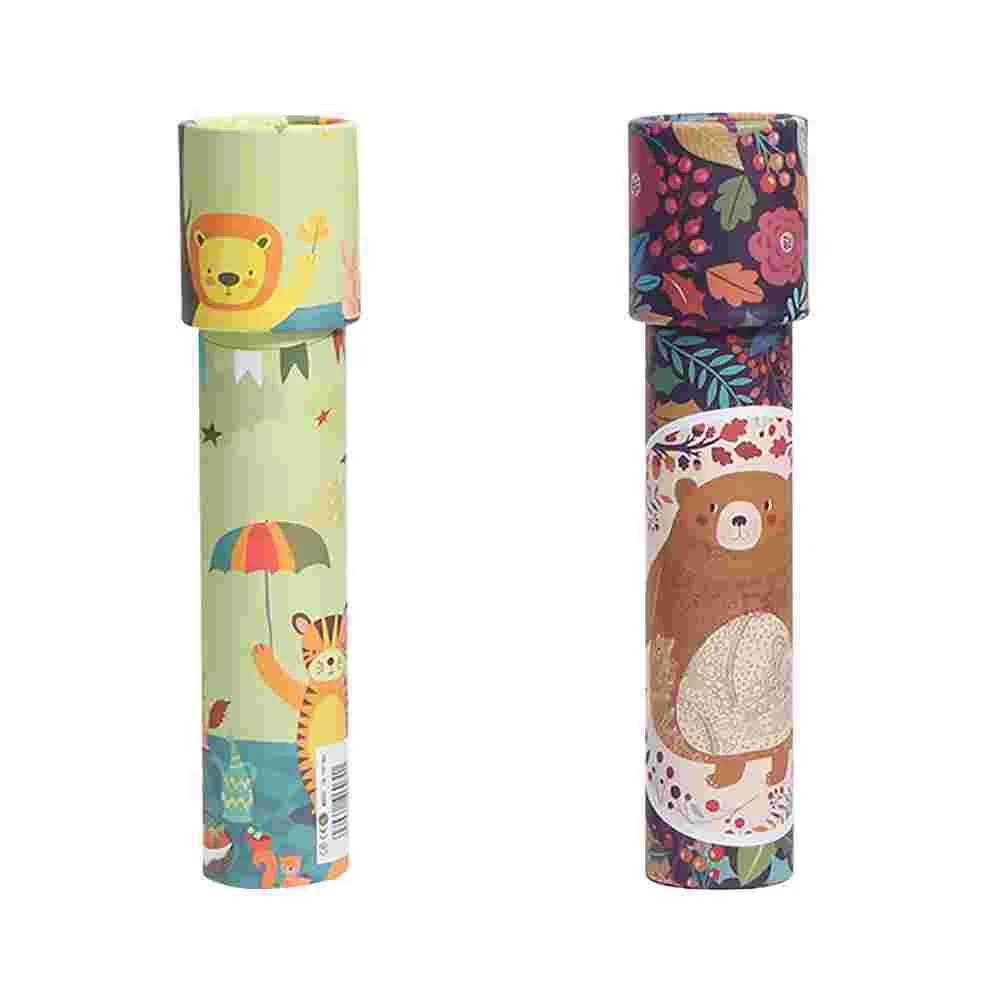 

2Pcs Adorable Paper Portable Kaleidoscope Kaleidoscope Scope for Gift Kids Child