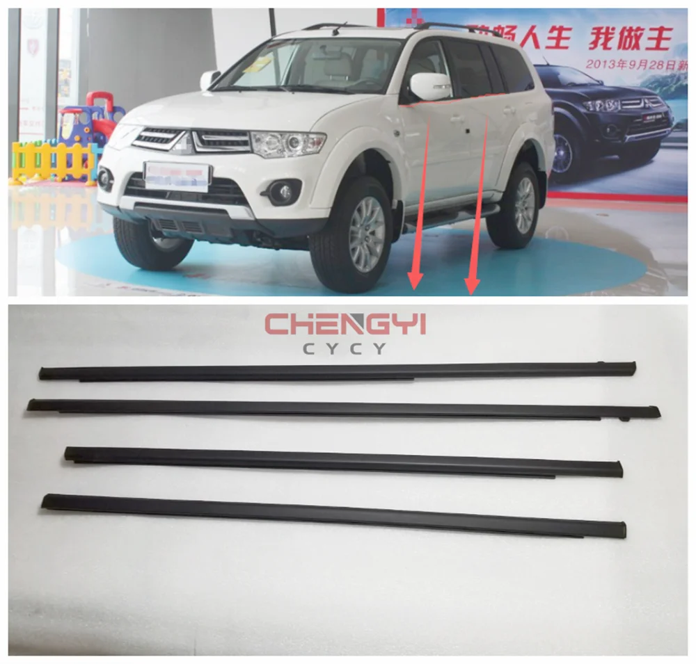 Наружная слойка стекла для автомобильной двери, уплотнительная лента для литья, отделки окна для Mitsubishi Montero Sport KH6W KG5W KG6W 5727A345 Наружная слойка стекла для автомобильной двери, уплотнительная лента для литья, отделки окна для Mitsubishi Montero Sport KH6W KG5W KG6W 5727A345