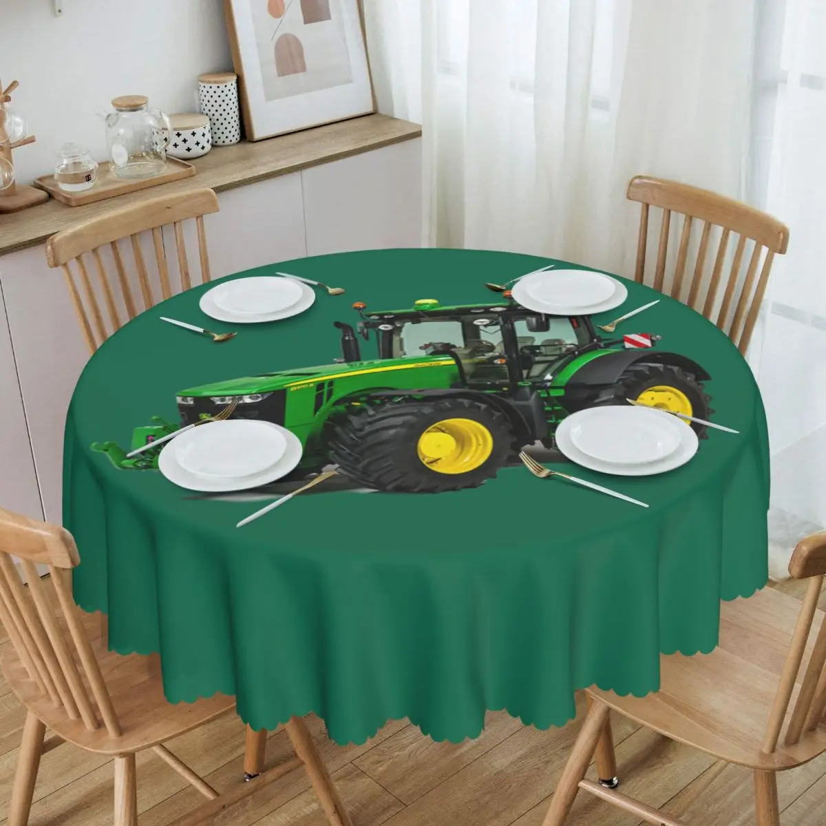 

Tractor Round Tablecloths 60 Inch Table Covers for Wedding Table Cloth
