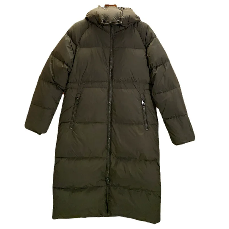 Winter Women's Down Jacket Loose Casual Hooded Long Coat Down Large Size Thickened Coat Warm Fashion Jacket