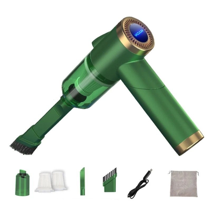 

Portable Vacuum Cleaner LED Lighting Handheld Vacuums Rechargeable Dust-Buster Desktop Keyboard Drawer Dry Wet Cleaning