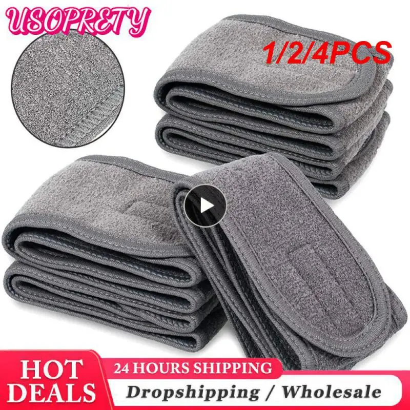 

1/2/4PCS Soft Towel Headband Adjustable Hair Accessories For Sport Makeup Face Washing Bath Salon SPA Facial Hair Band