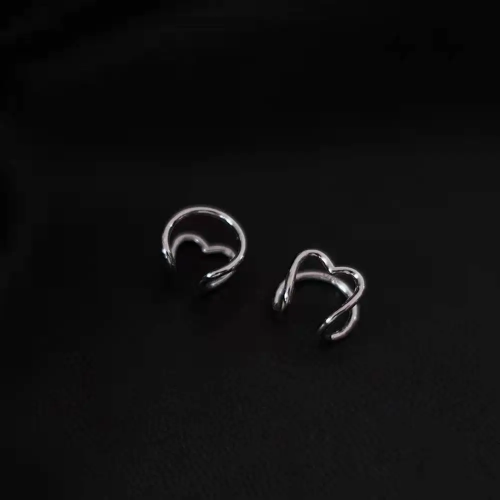 

Double-sided wearable ear clips without ear holes female ins earrings female temperament cold wind personality retro ear studs