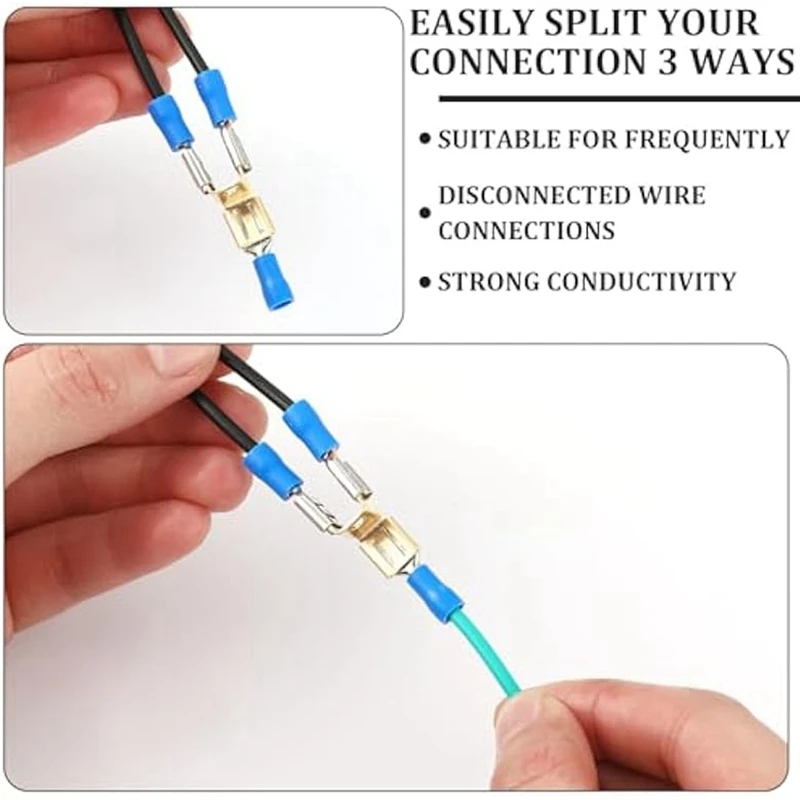 Патрубки Piggyback 50 шт. быстроразъемные электрические 3-ходовые адаптеры 1/2 дюйма 2