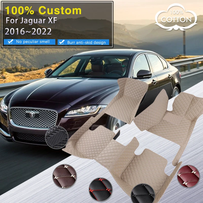 Автомобильные коврики для Jaguar XF X260 2016 ~ 2022 прочный кожаный коврик противогрязные