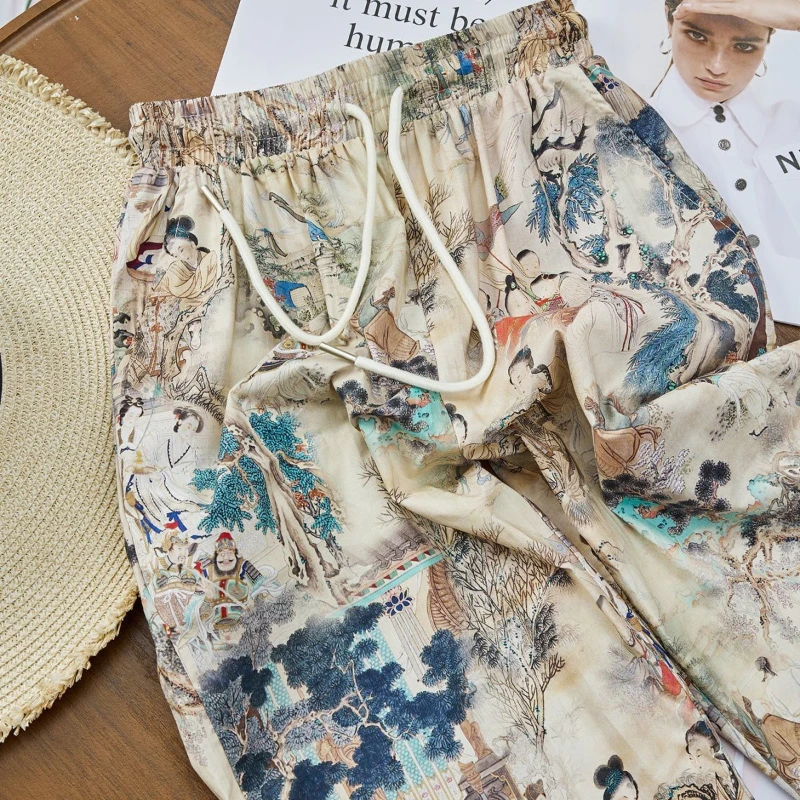 Брюки женские с эластичным поясом модные повседневные универсальные свободные