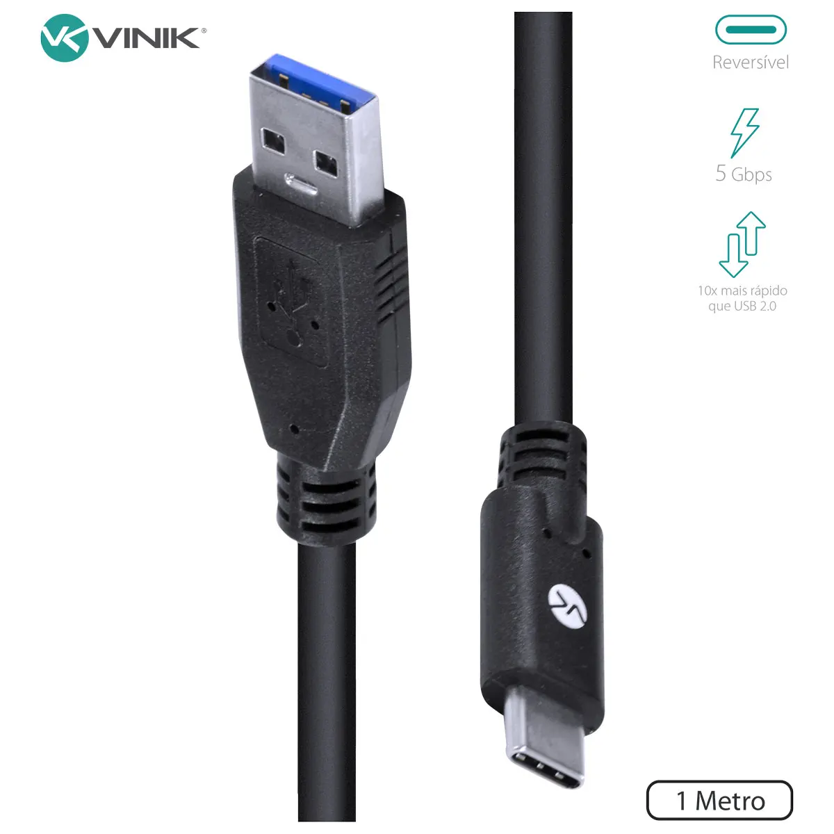 

USB CABLE TYPE C X USB A V3.2 GEN1 5GBPS 1 METRO - C32UAM-1