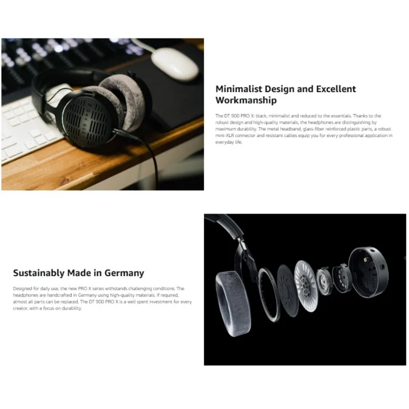 Фото Профессиональные Hi-Fi аудиофильские наушники Beyerdynamic DT 900 PRO X для мониторинга и микширования аудио высокого разрешения №3