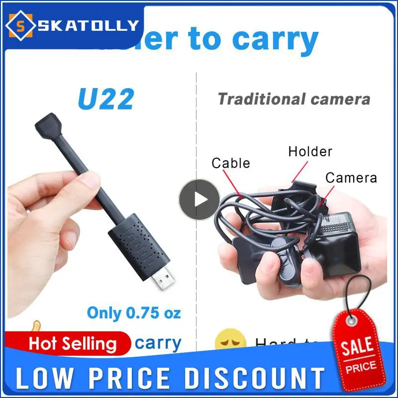 

U22 Hd 1080p Mini Wifi Usb Camera Portable Motion Detection Camera Support 128gtf Card