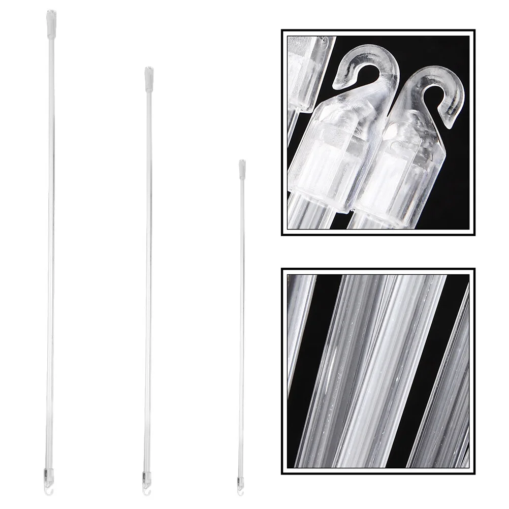 

3 Pcs Hook Blind Wand Vertical Blinds Rod Venetian Blinds Rod Vertical Acrylic White Pull Replacement