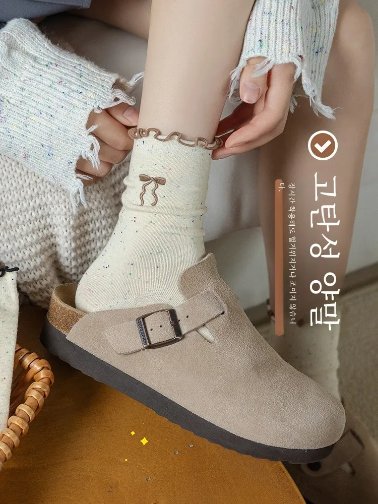 Женские носки новинка 2024 популярные хлопковые с дезодорантом против бери-бери