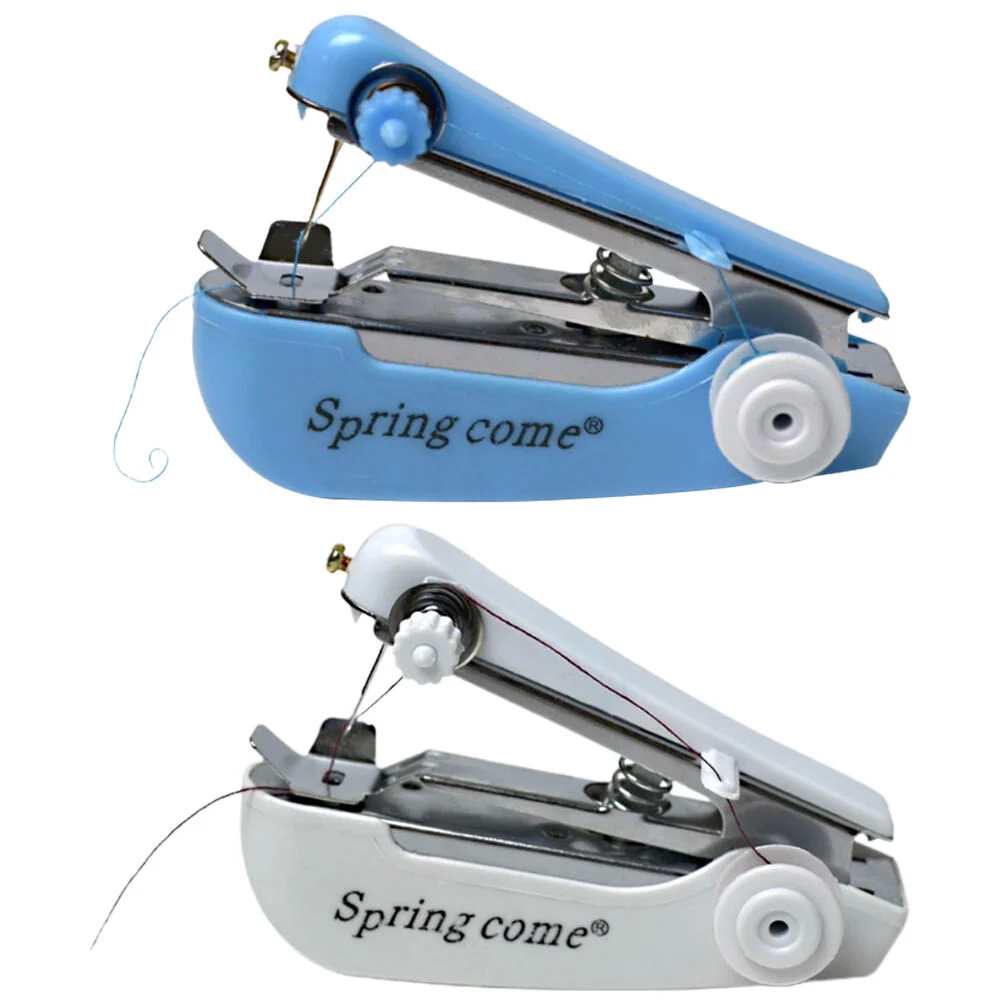 

2 Pcs Sewing Supplies Portable Machine Kit Home Manual Tools Handheld Plastic Mini