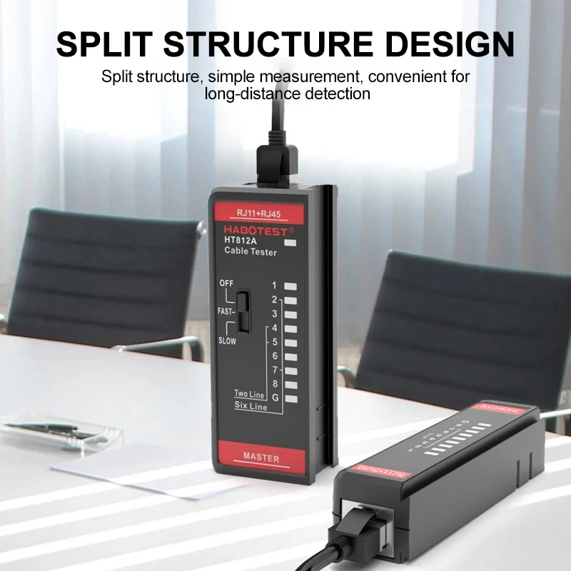 Тестер для сетевого кабеля HT812A устройство обнаружения телефонных и сетевых