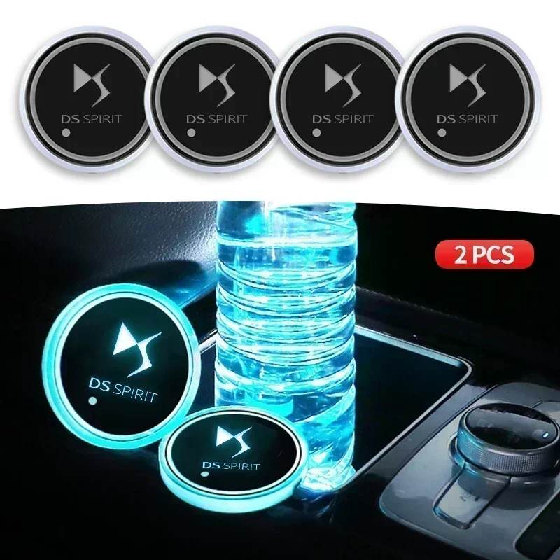 Автомобильная Люминесцентная подставка для стакана с USB-зарядкой 1/2 шт.