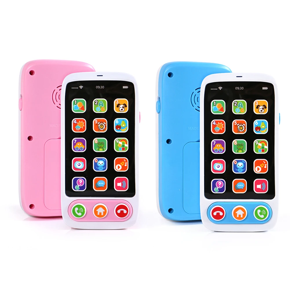 

Baby Phone Toy Music Sound Light Mobile Phone Children Educational Gift Simulation Telephone Early Educational Toy Pink/Sky Blue