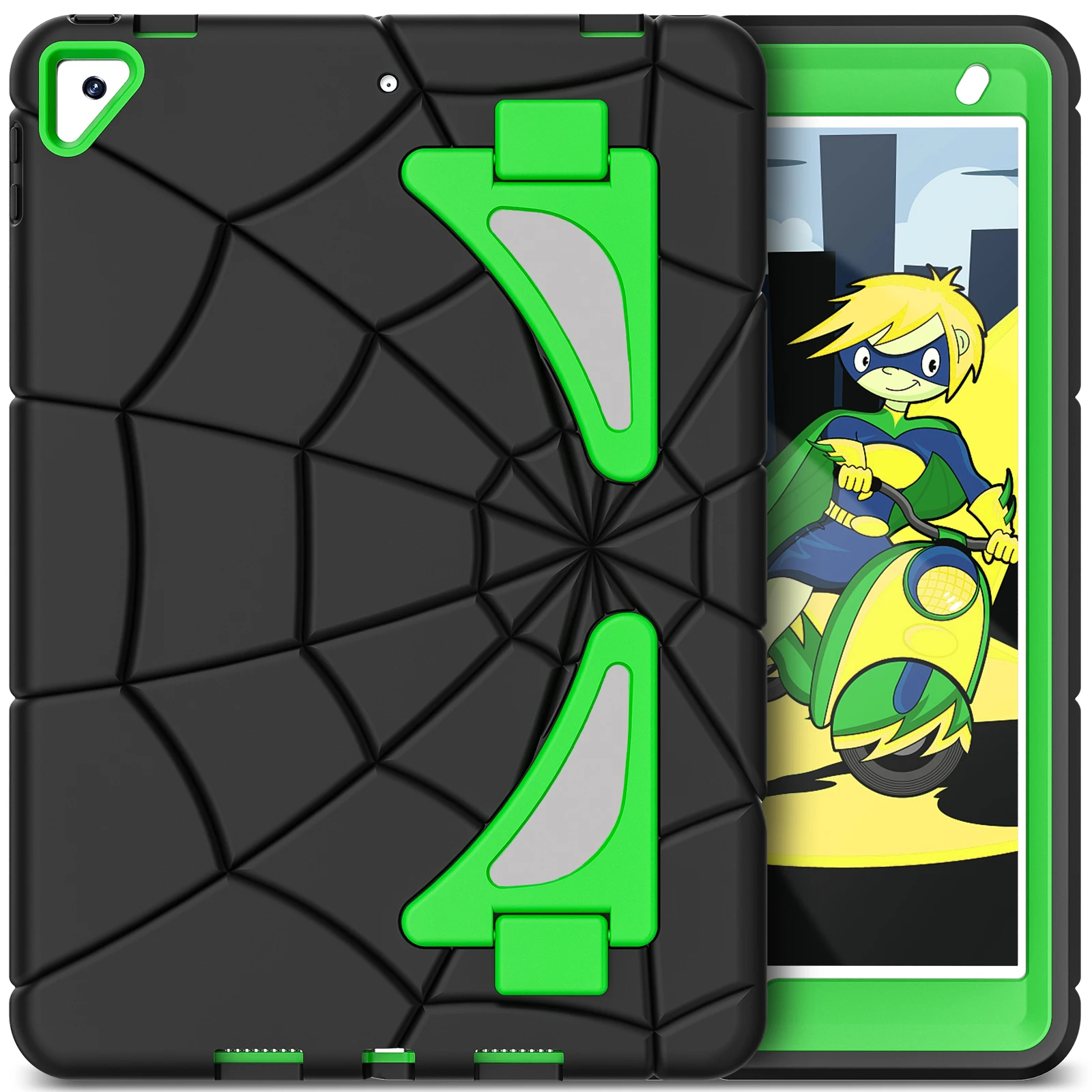 

Детский бронированный противоударный жесткий силиконовый гибридный Чехол-подставка для планшета для iPad 10,2, 7, 8, 9, 2019, 2020, 2021, умный чехол