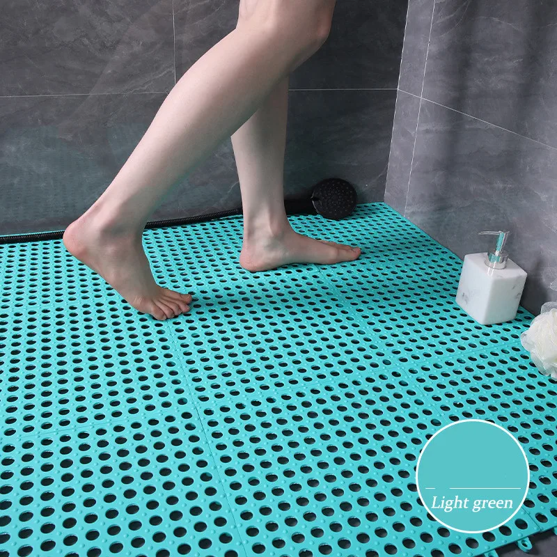 

Factory Supply 4pcs In Set Bathroom Mat Set Eco-friendly TPE Bath Mats DIY Bath Mat Non-slip Shower Mat Bathroom Rug Mats