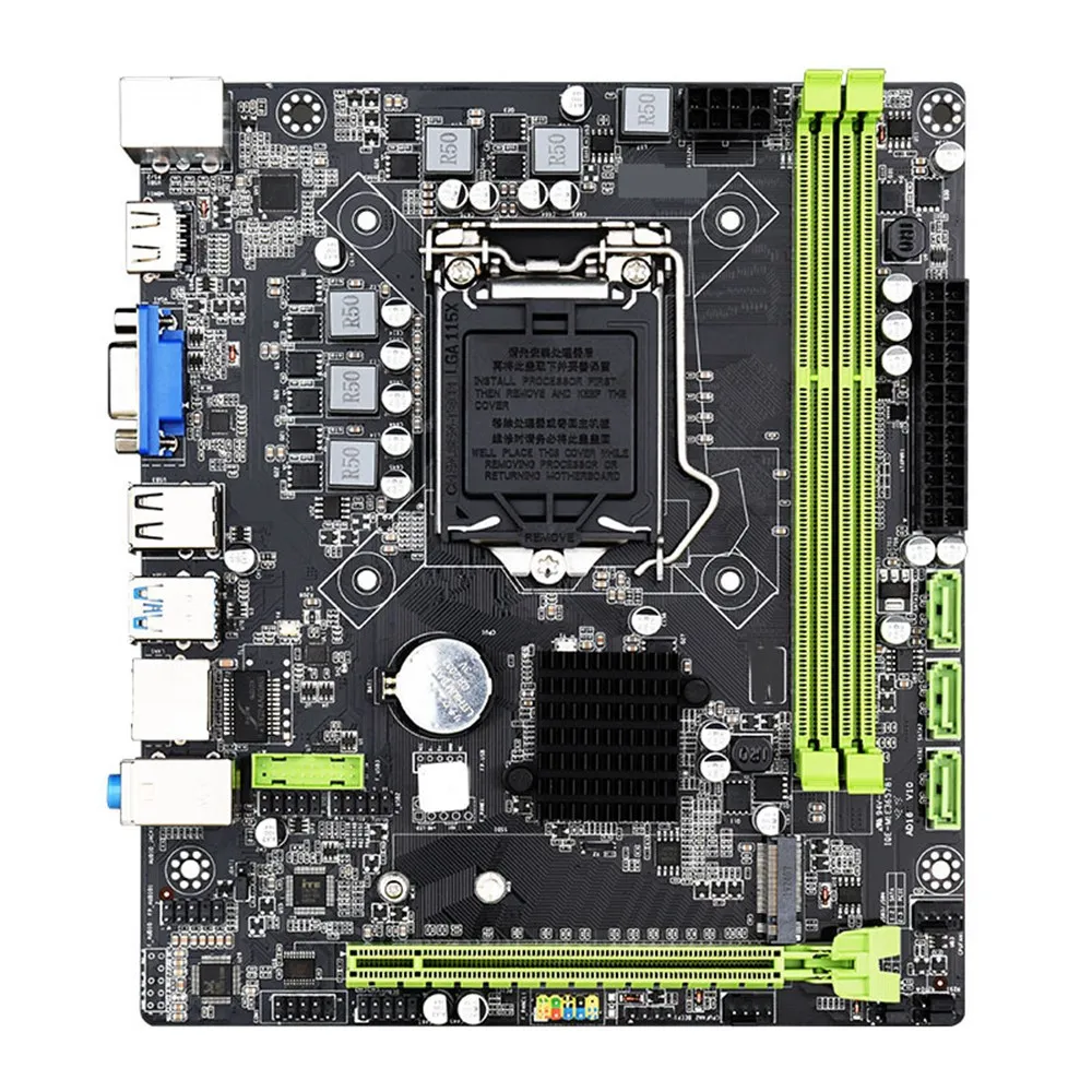 

H310C Motherboard with Processor CPU Accessories Kit DDR3 2 RAM Slots