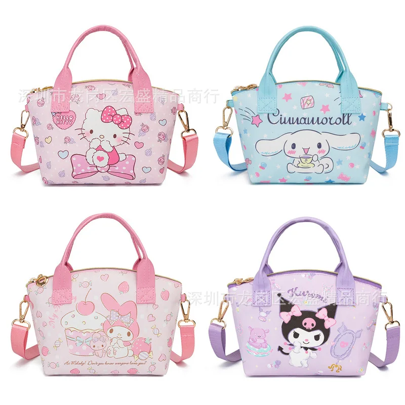 

Sanrio Hello Kitty Backpack Cinnamoroll Schoolbag My Melody Handbag Kuromi Rucksack Bag Pochacco Kawaii Leather Wallet