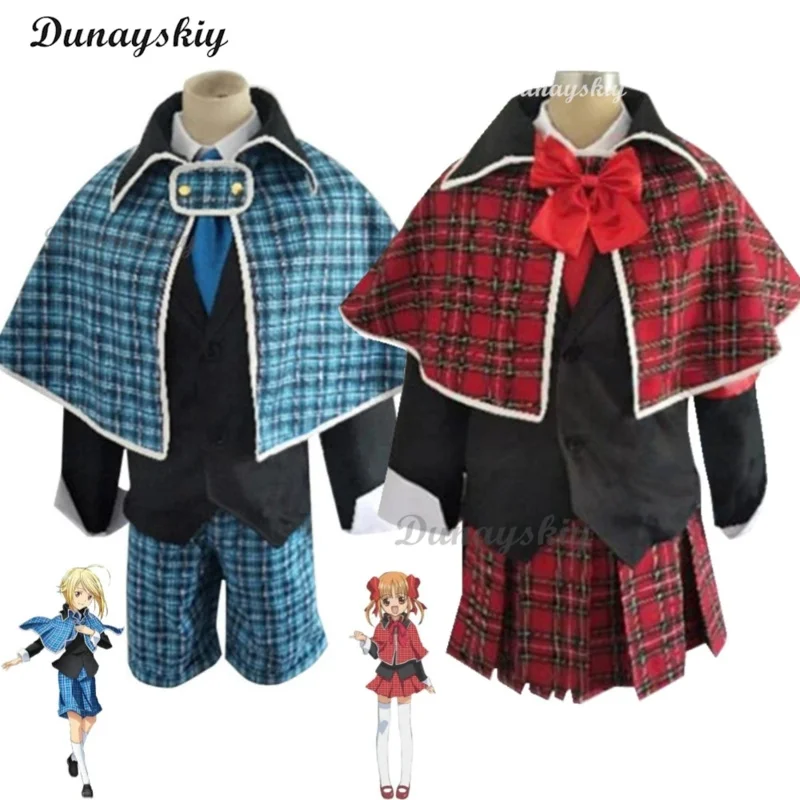 Аниме Shugo Chara yuiki Yaya ace hofri tadase KING's chair Souma kuukai косплей костюм красный синий