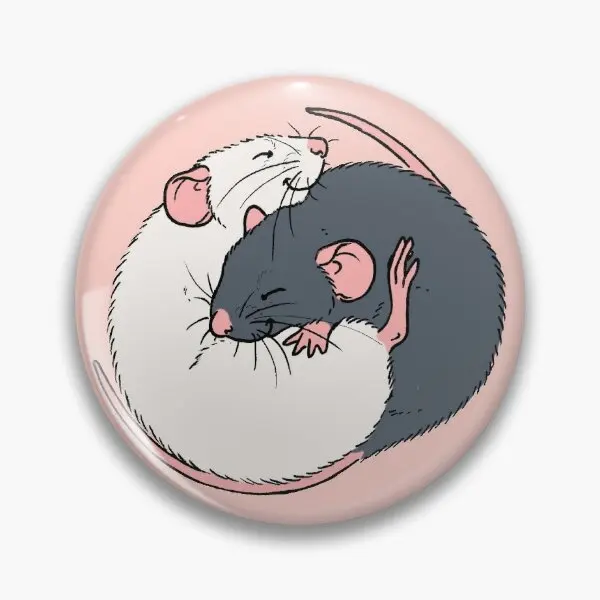 Обнимающие крысы русские синие и белые мягкие пуговицы модная булавка для