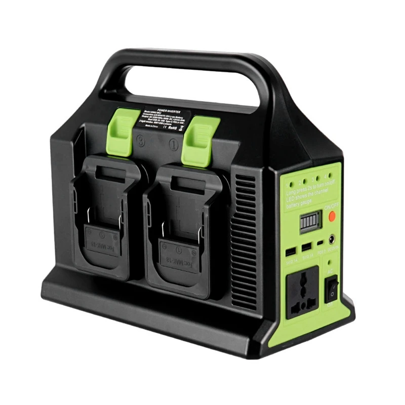 

Преобразователь внешнего аккумулятора Tpye-C с USB PD3.0 на 220 В переменного тока, 300 Вт, конвертер со стандартным аккумулятором Makita 18 в