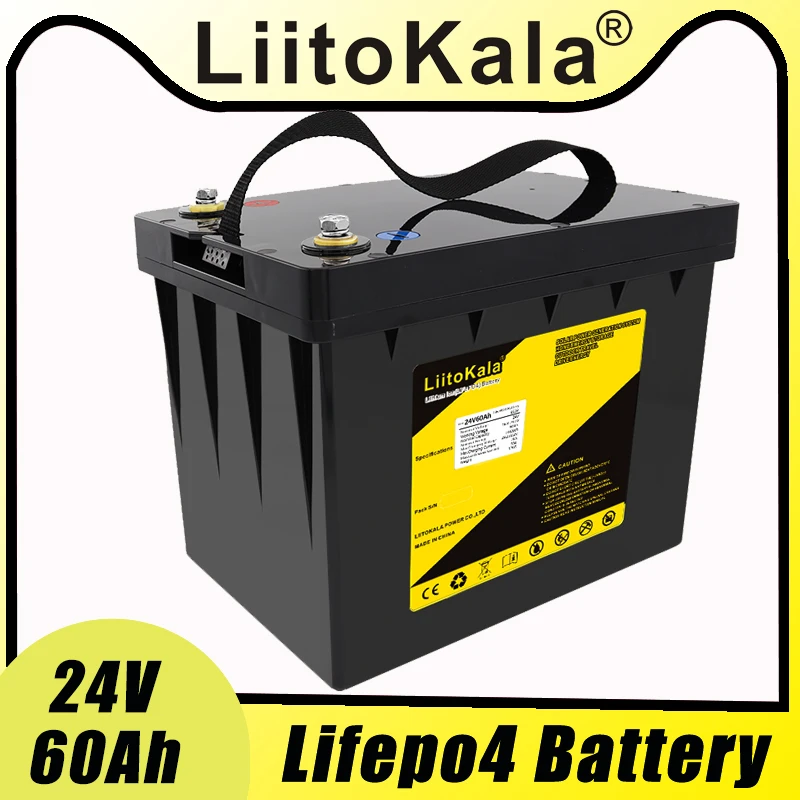 LiitoKala-Batería de iones de litio Lifepo4, cargador de voltaje de 25,6 V...