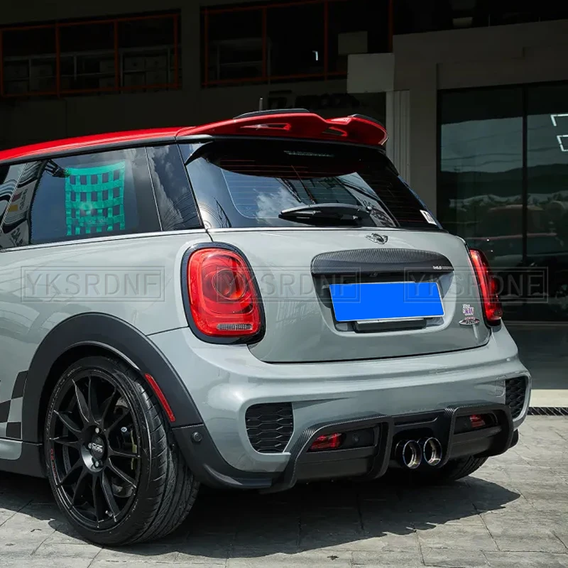Диффузор для заднего бампера JCW Mini F56 Style 2015-2022 отделка диффузора из углеродного