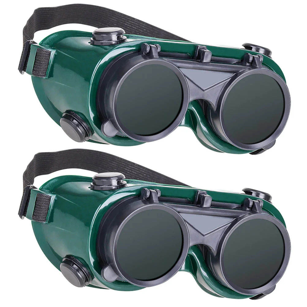 

2 Pcs Glasses Wide Shade Welding Non-slip Safety Goggles Protective Eyewear Men Man
