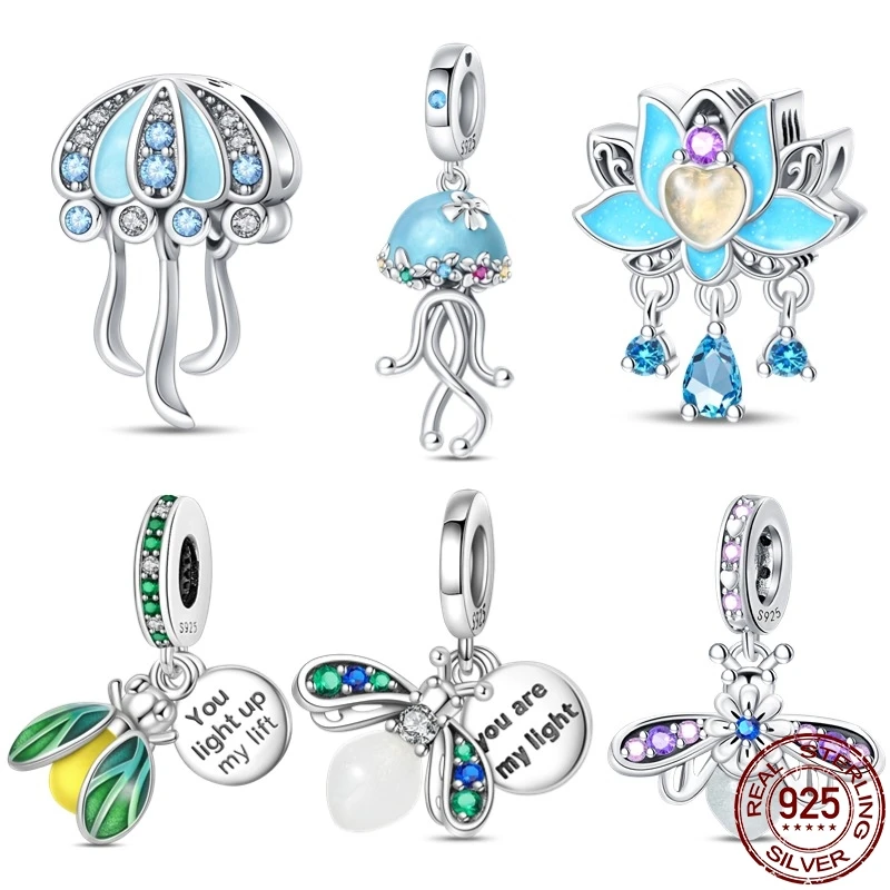 Женский браслет из серебра 925 пробы с бусинами