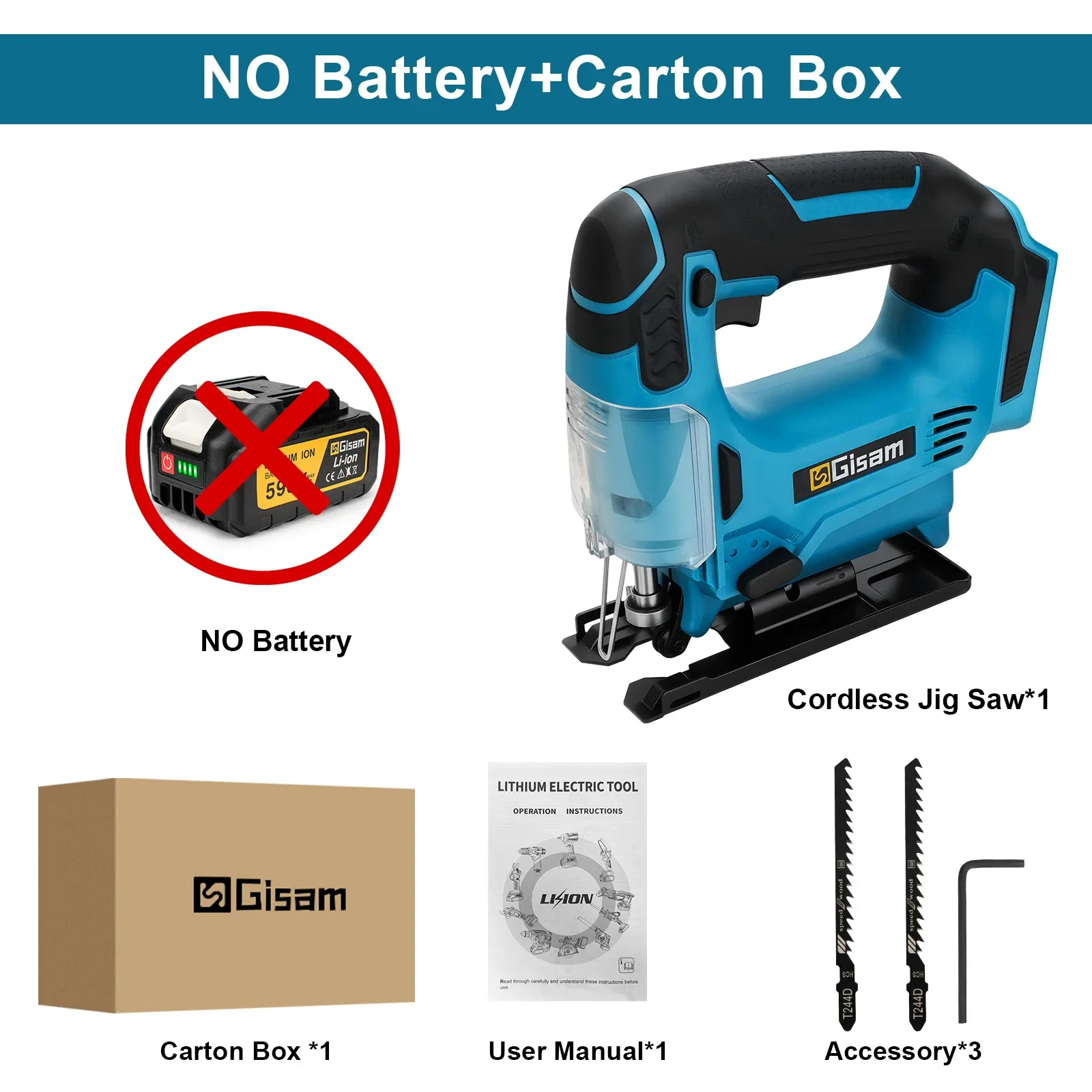 

Gisam бесщеточный электрический лобзик 26 мм 6000 об/мин