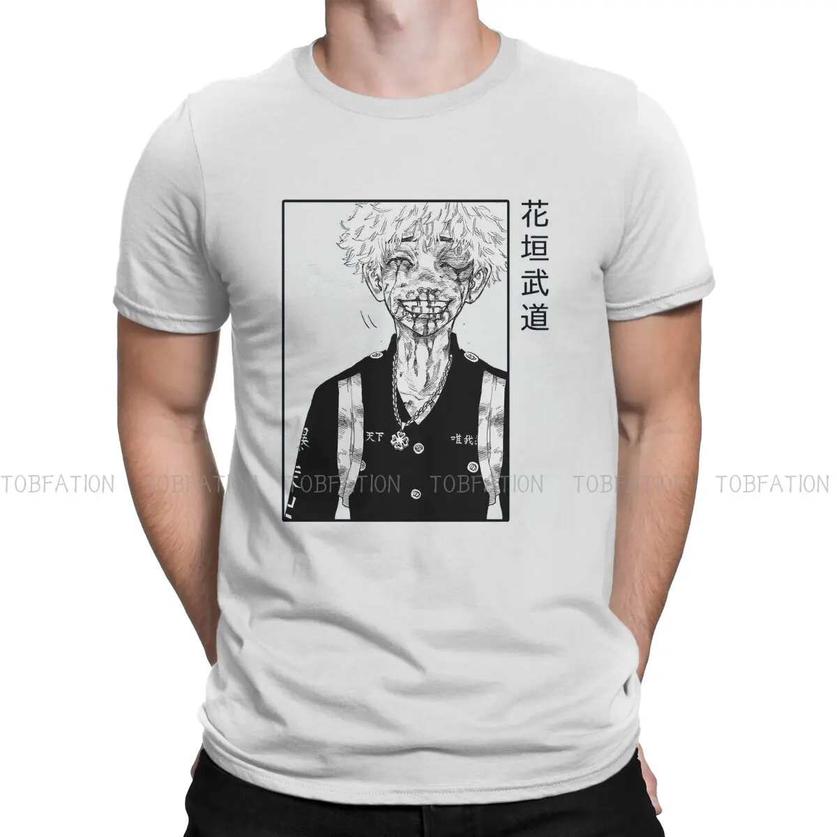 

Tokyo Revengers Anime Polyester TShirts Takemichi Hanagaki Distinctive Men's T Shirt Hipster Tops