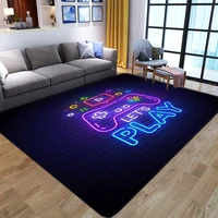 Anime Gamer Controller Kids Play Area Rugs Child Game Floor Mat Cartoon Super Pattern 3D Printing Carpets for Living Room