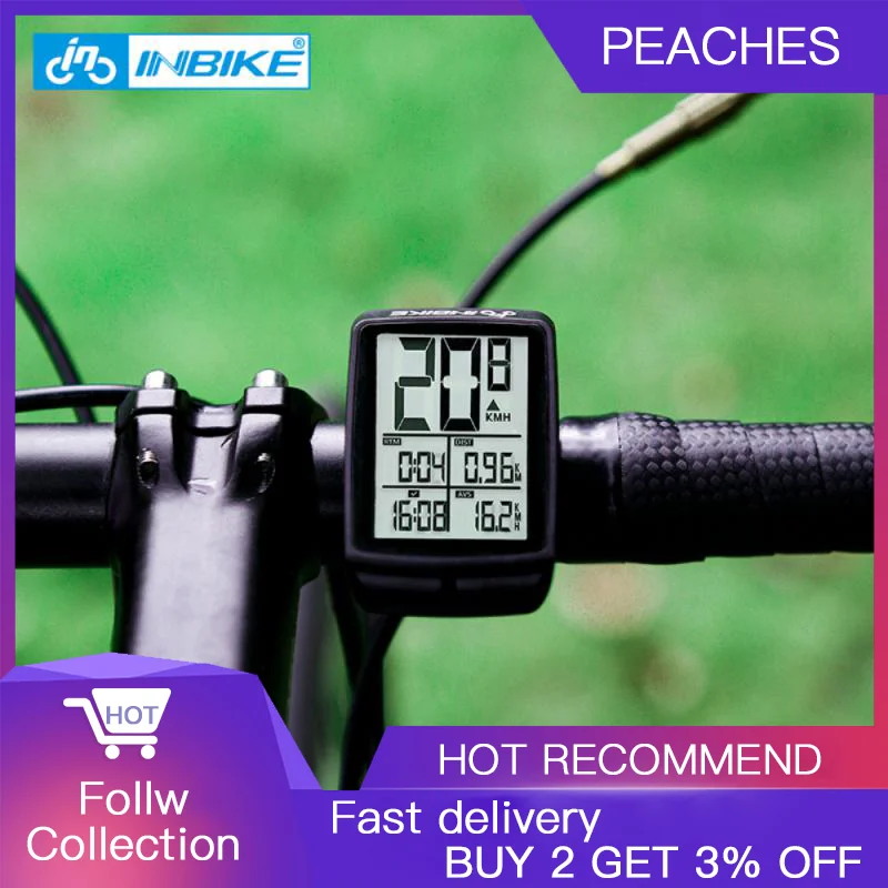

INBIKE Cycling Odometer Waterproof Bicycle Computer Code Meter Bike Speedometer Wireless Bicycle Stopwatch Bicycle Accessories