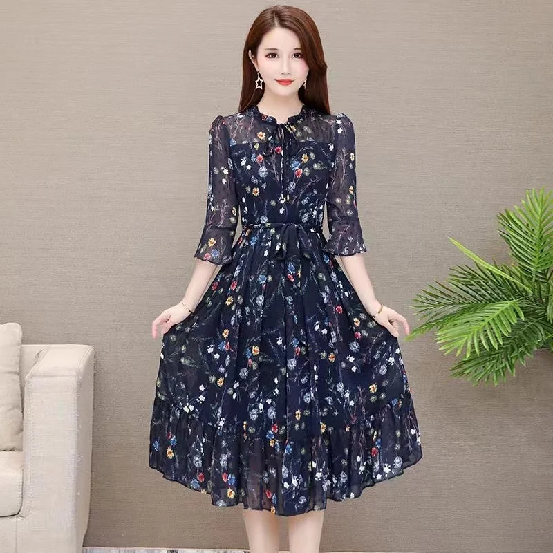 

BL4 2023Lente Nieuwe стиль, оригинальный Печатный Jurk Losse лоскутный Топ Vrouwen Mode