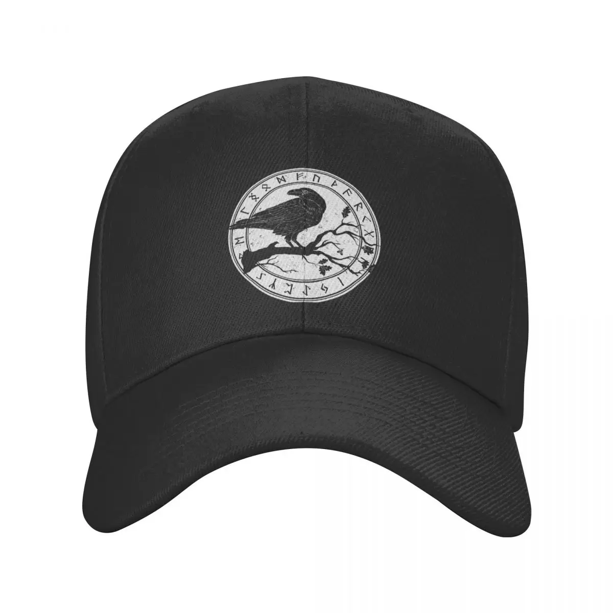 

Custom Raven Of Odin Norse Runes Tattoo Baseball Cap Outdoor Men Women's Adjustable Viking Ragnar Dad Hat Autumn Snapback Caps