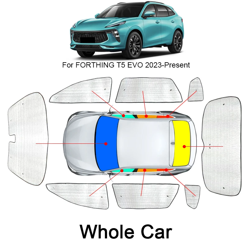 

Для FORTHING T5 EVO 2023-2026Car солнцезащитные очки покрытие с УФ-защитой солнцезащитный козырек коврик для лобового стекла автомобильные аксессуары