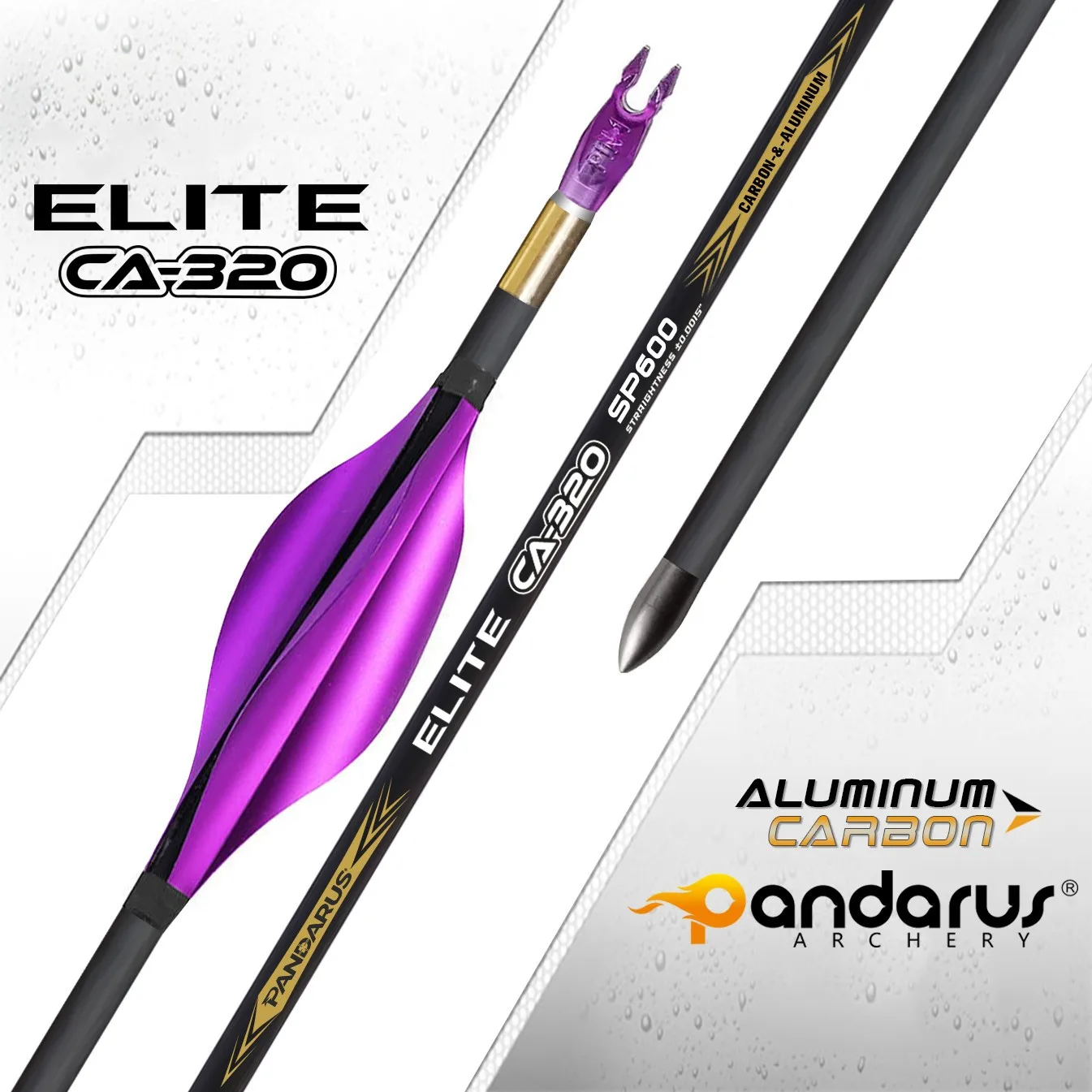 

12pc Archery Id3.2mm Fusiform Carbon Aluminum Shaft X10-/+0.001 Shooting Accurate Arrow CA320 Competition Arrow SP325-1000