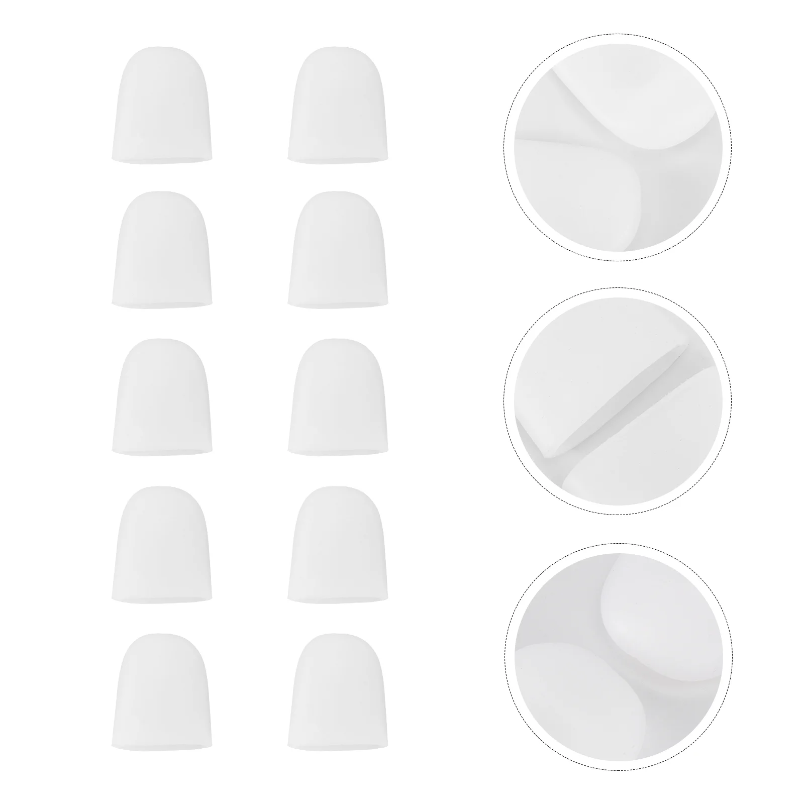 

10 Pcs Toe Corn Covers Silicone Gel Care Protector Protectors Sleeve Finger Caps