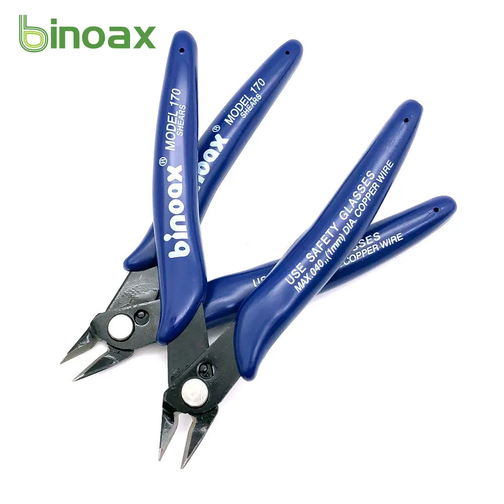 

Binoax 2 Pack 5 Inch Wire Cutters Set Precision Sharp Side Cutter Diagonal Pliers Nippers