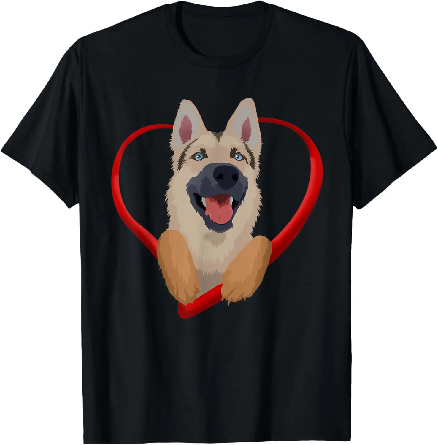 Футболка с гербириновой овчаркой немецкой и сибирским хаски