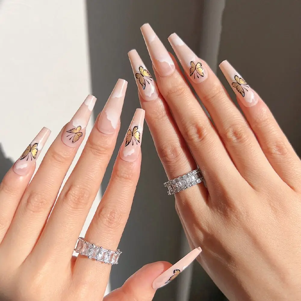 

24pcs/Box Ballerina Detachable Manicure Tool Artificial Wearable Coffin False Nails Fake Nails Nail Tips