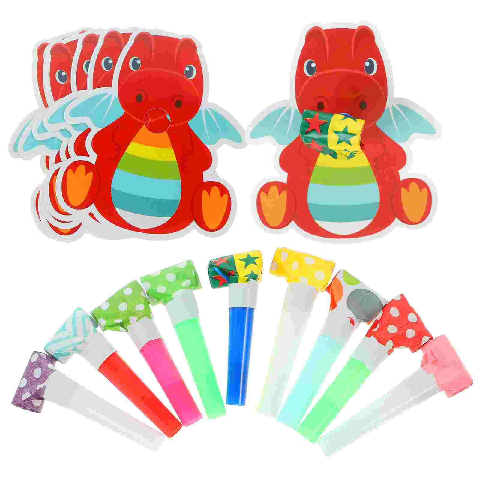 Музыкальные выдувные шумогенераторы для вечеринок мультяшный динозавр