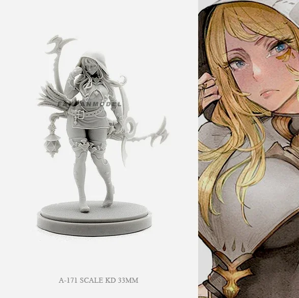 33 мм Статуэтки из смолы красивый Солдат модель самосборка