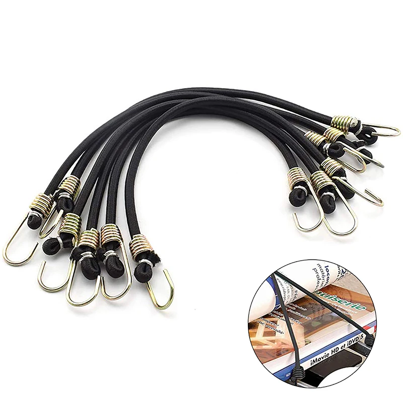 

Hook Elastic Rubber Rope Luggage Rope Heavy Luggage Strap Rope Hook Elastic Bungee Cord 30cm Elastic Tie Tent Outdoor Accessorie