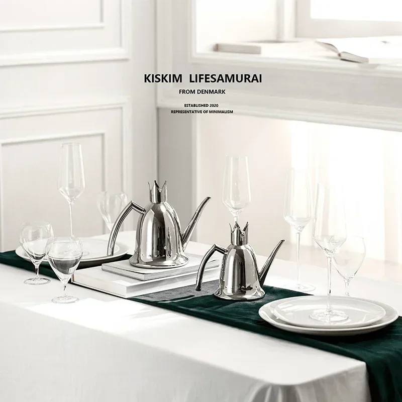 Скандинавский свет роскошный горшок из нержавеющей стали с узким горлышком